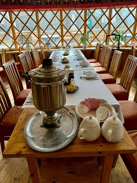 Обед на форелевой ферме